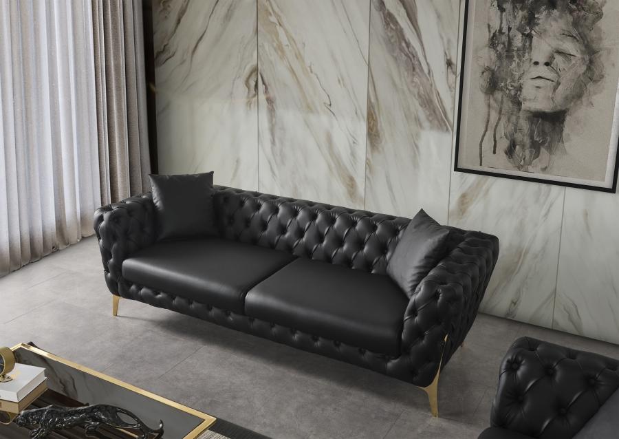

    
 Order  Contemporary Black Engineered Wood Loveseat Meridian Furniture Aurora 682Black-L
