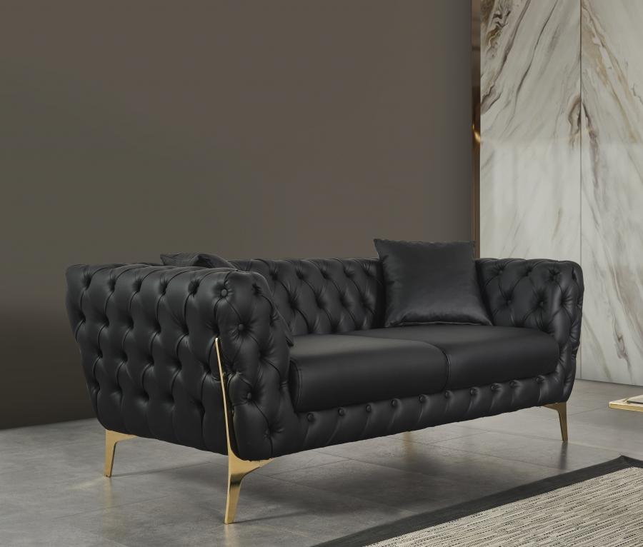 

    
Contemporary Black Engineered Wood Loveseat Meridian Furniture Aurora 682Black-L
