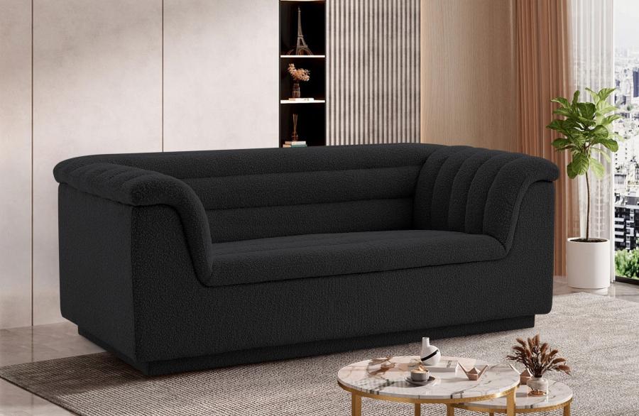 

    
Contemporary Black Engineered Wood Loveseat Meridian Furniture Cascade 191Black-L
