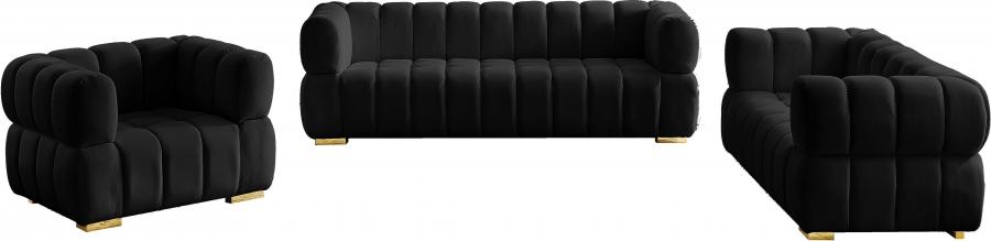 

    
 Photo  Contemporary Black Engineered Wood Loveseat Meridian Furniture Gwen 670Black-L
