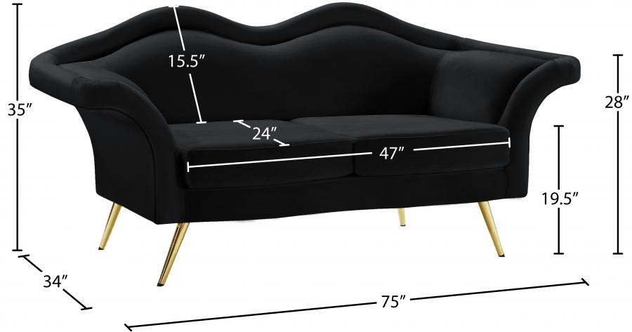 

        
53651659892929Contemporary Black Engineered Wood Loveseat Meridian Furniture Lips 607Black-L
