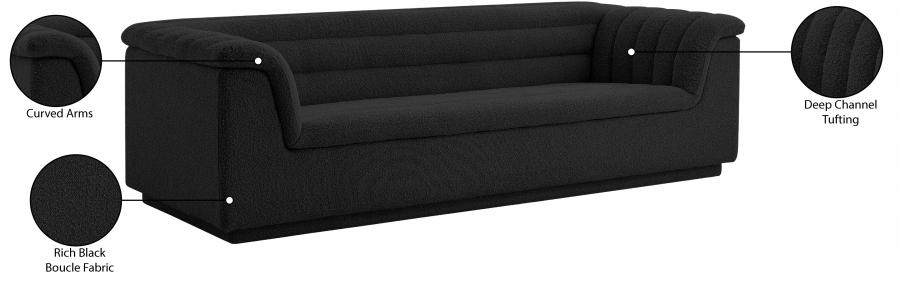 

    
 Order  Contemporary Black Engineered Wood Sofa Meridian Furniture Cascade 191Black-S
