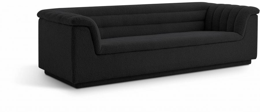 

    
Contemporary Black Engineered Wood Sofa Meridian Furniture Cascade 191Black-S

