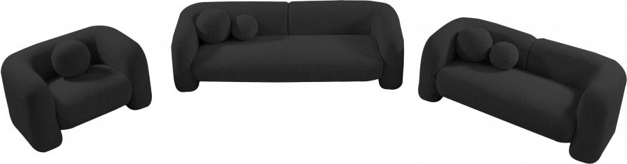 

    
 Shop  Contemporary Black Engineered Wood Sofa Meridian Furniture Emory 139Black-S
