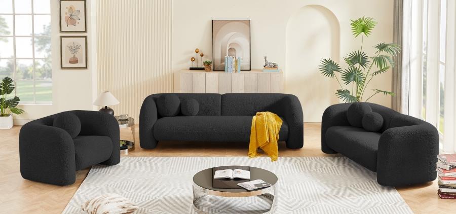 

    
Contemporary Black Engineered Wood Sofa Meridian Furniture Emory 139Black-S
