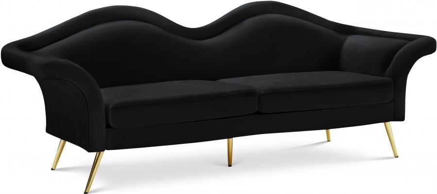 

    
Contemporary Black Engineered Wood Sofa Meridian Furniture Lips 607Black-S
