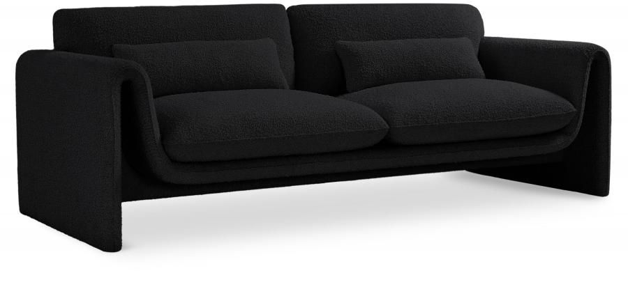 Contemporary Sofa Stylus Sofa 198Black-S 198Black-S in Black 