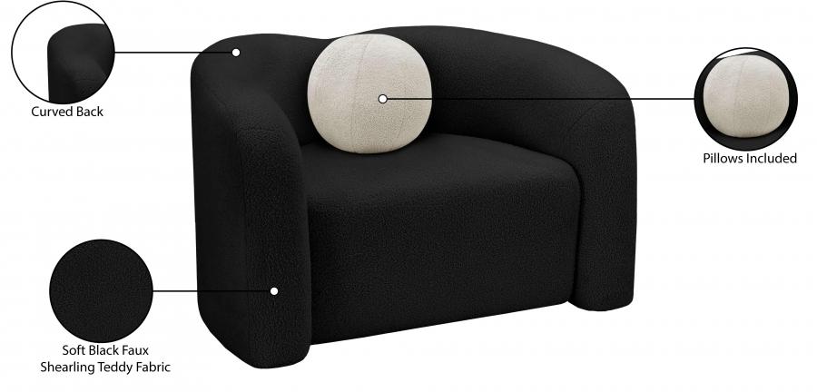 

    
 Photo  Contemporary Black Eucalyptus Wood Living Room Set 3PCS Meridian Furniture Kali 186Black-S-3PCS
