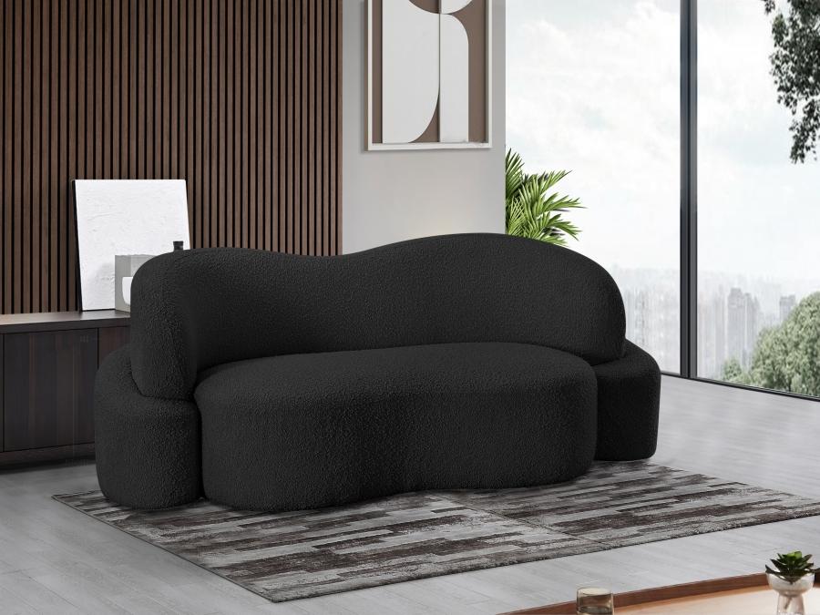 

    
Contemporary Black Eucalyptus Wood Loveseat Meridian Furniture Principessa 108Black-L
