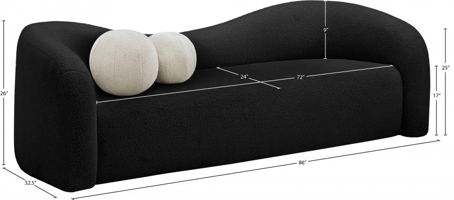 

                    
Buy Contemporary Black Eucalyptus Wood Sofa Meridian Furniture Kali 186Black-S
