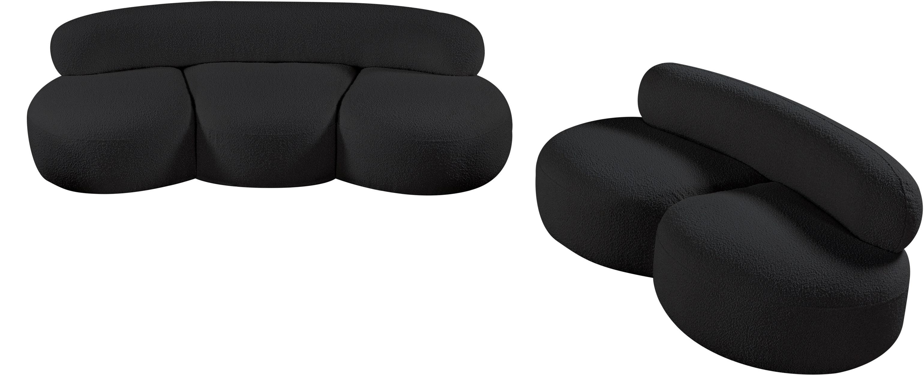 

    
 Shop  Contemporary Black Eucalyptus Wood Sofa Meridian Furniture Venti 140Black-S
