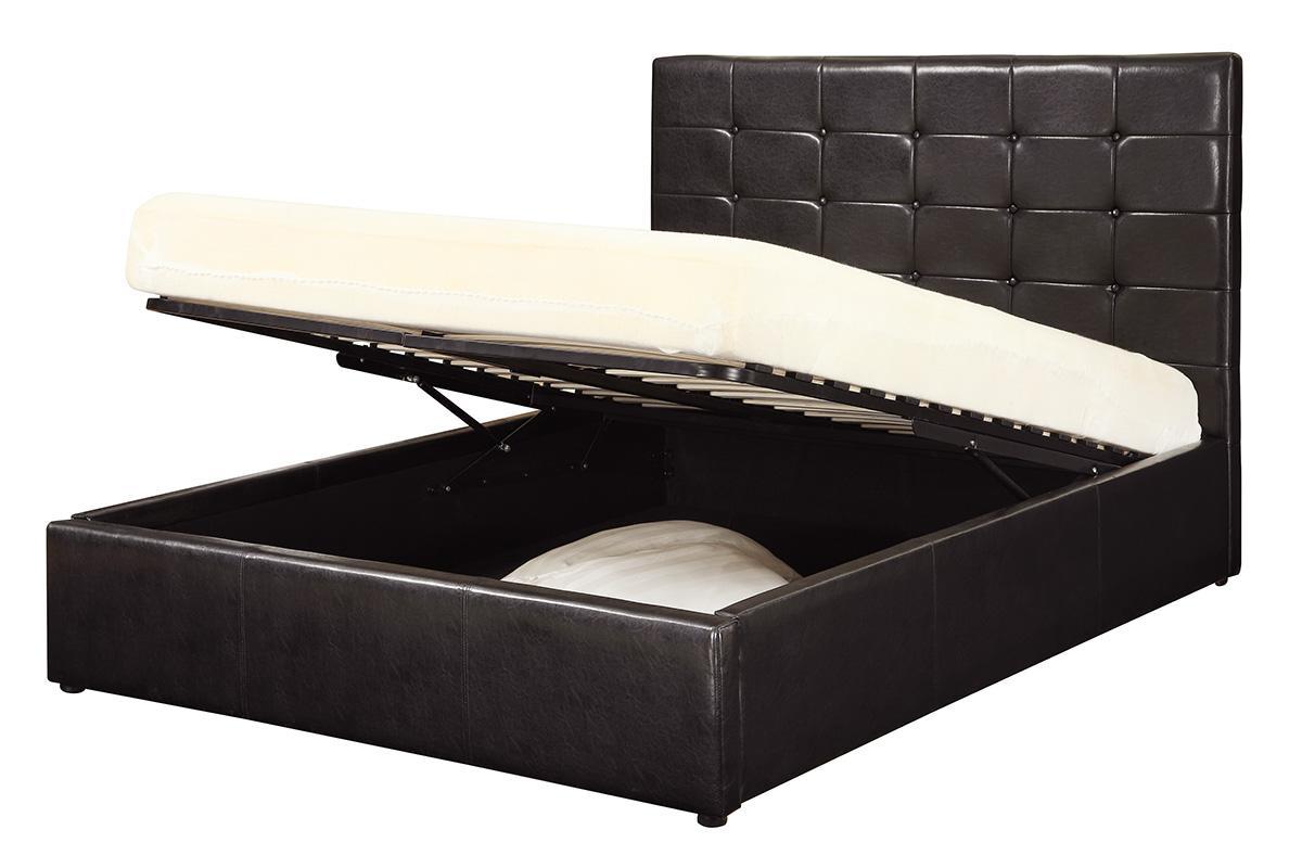 

    
Black Faux Leather Full Storage Bed F9250 Poundex Contemporary
