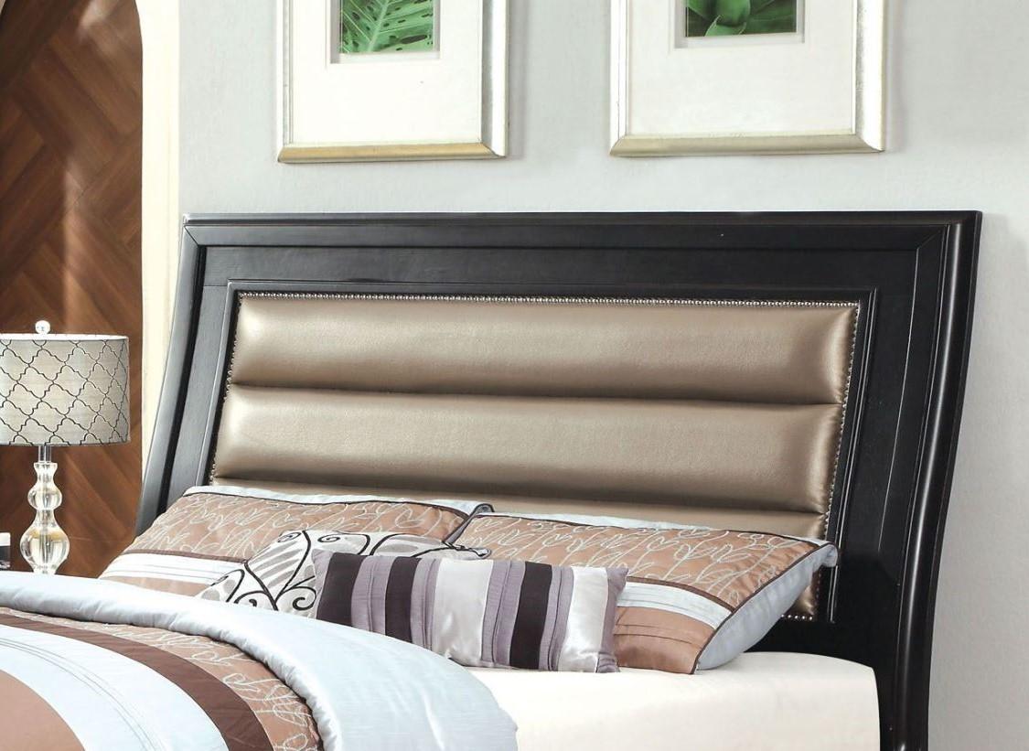

    
Furniture of America GOLVA CM7295EK Platform Bed Black CM7295EK-BED

