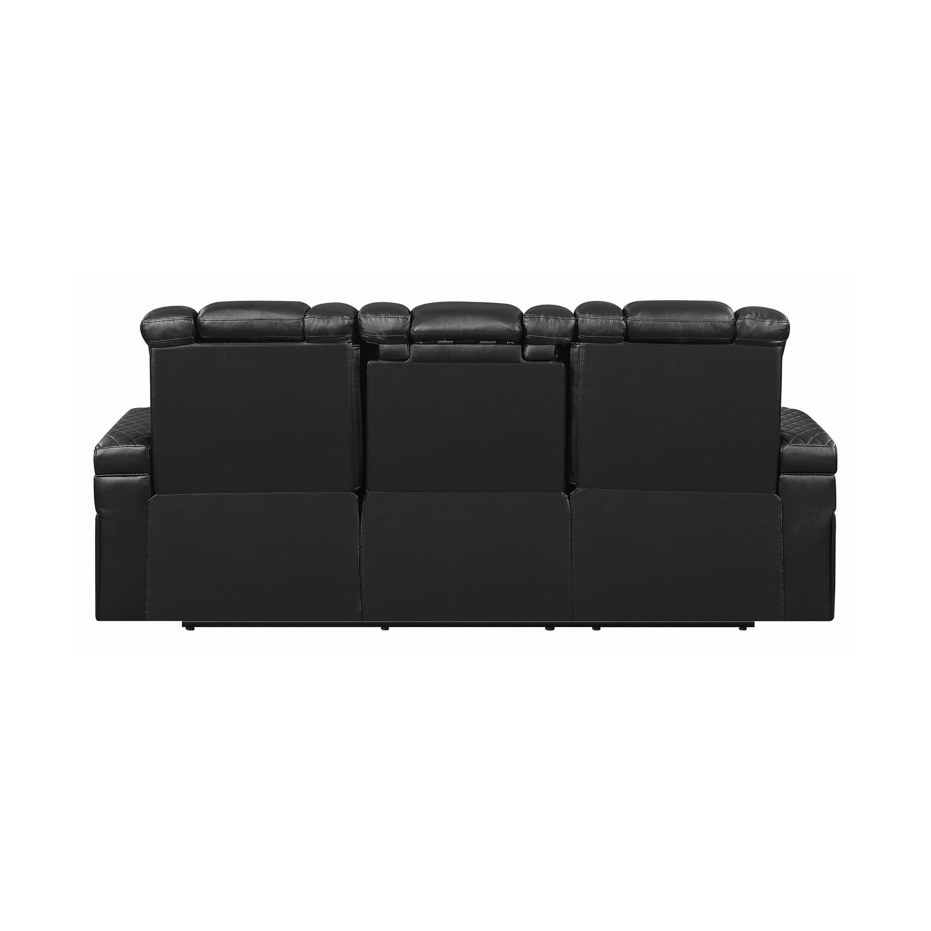 

                    
Coaster 602301P Delangelo Power Reclining Sofa Black Leather-Like Purchase 
