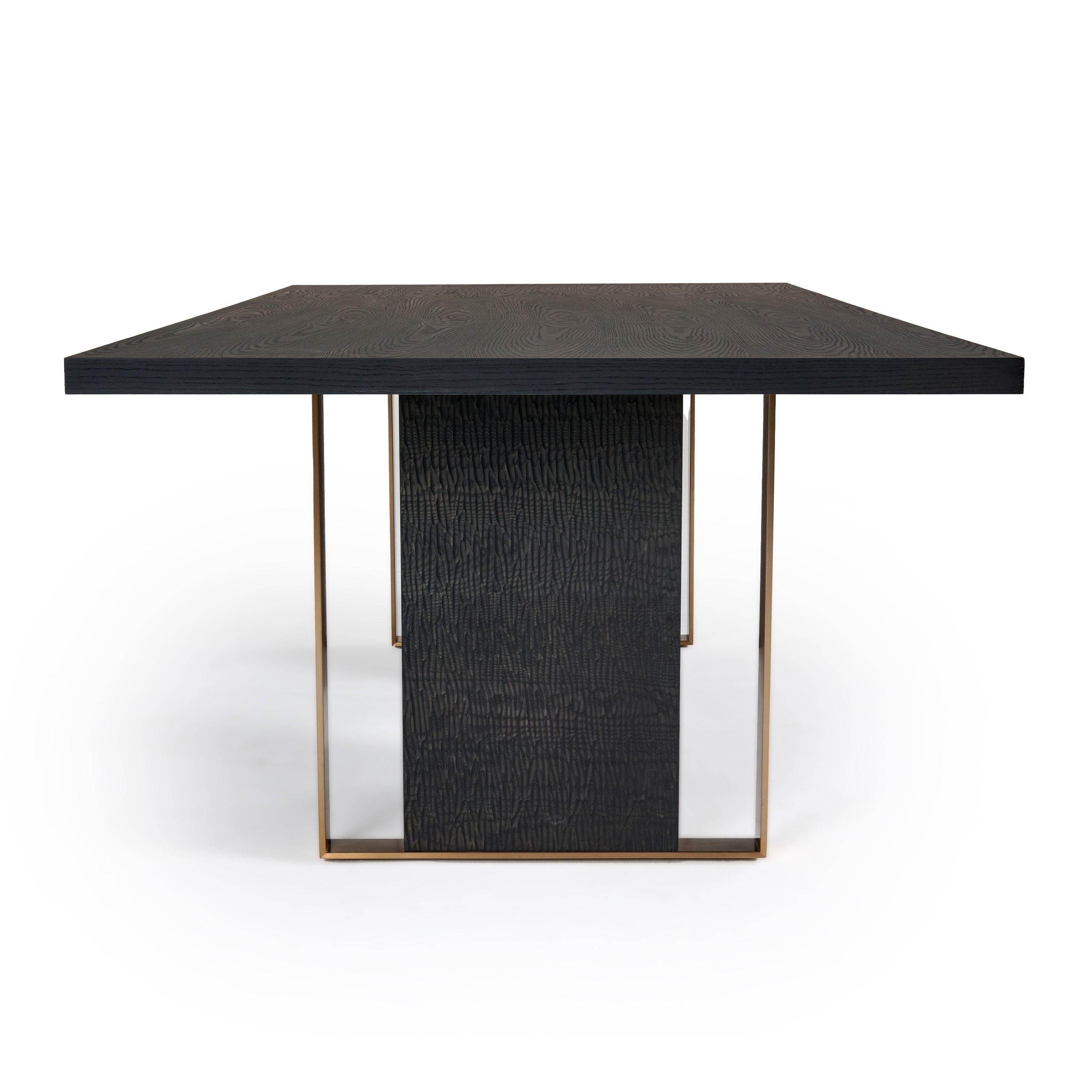 

        
VIG Furniture Modrest Tasha Dining Table VGVCT2308 Dining Table Gold/Black  32151619849879
