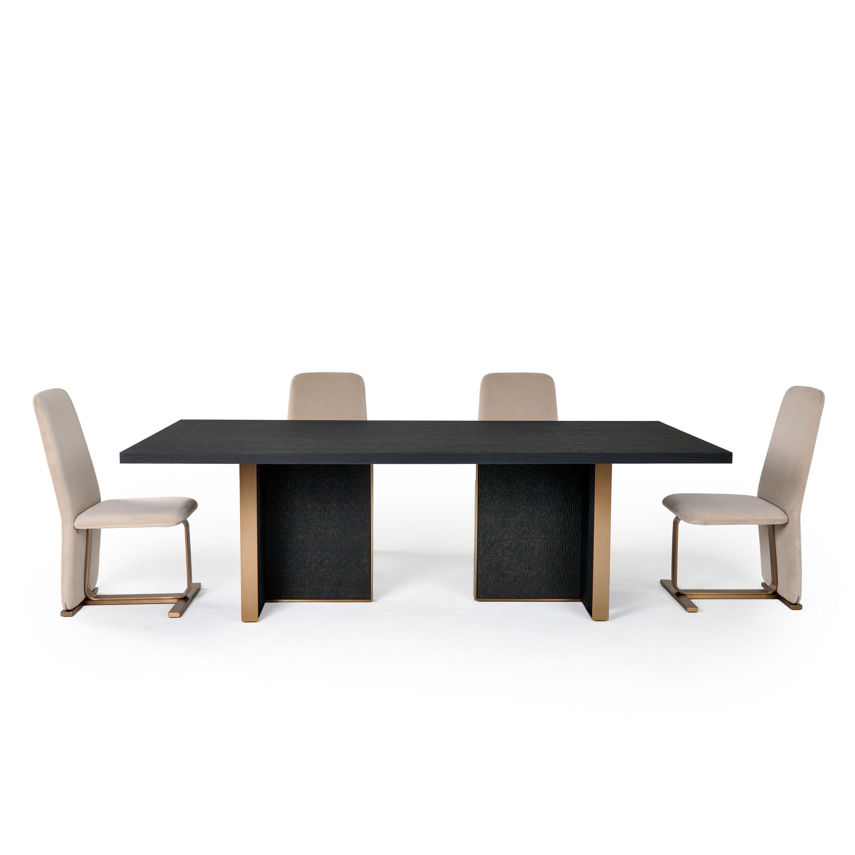 

                    
Buy Contemporary Black/Gold Ash Veneer Dining Table VIG Furniture Modrest Tasha VGVCT2308
