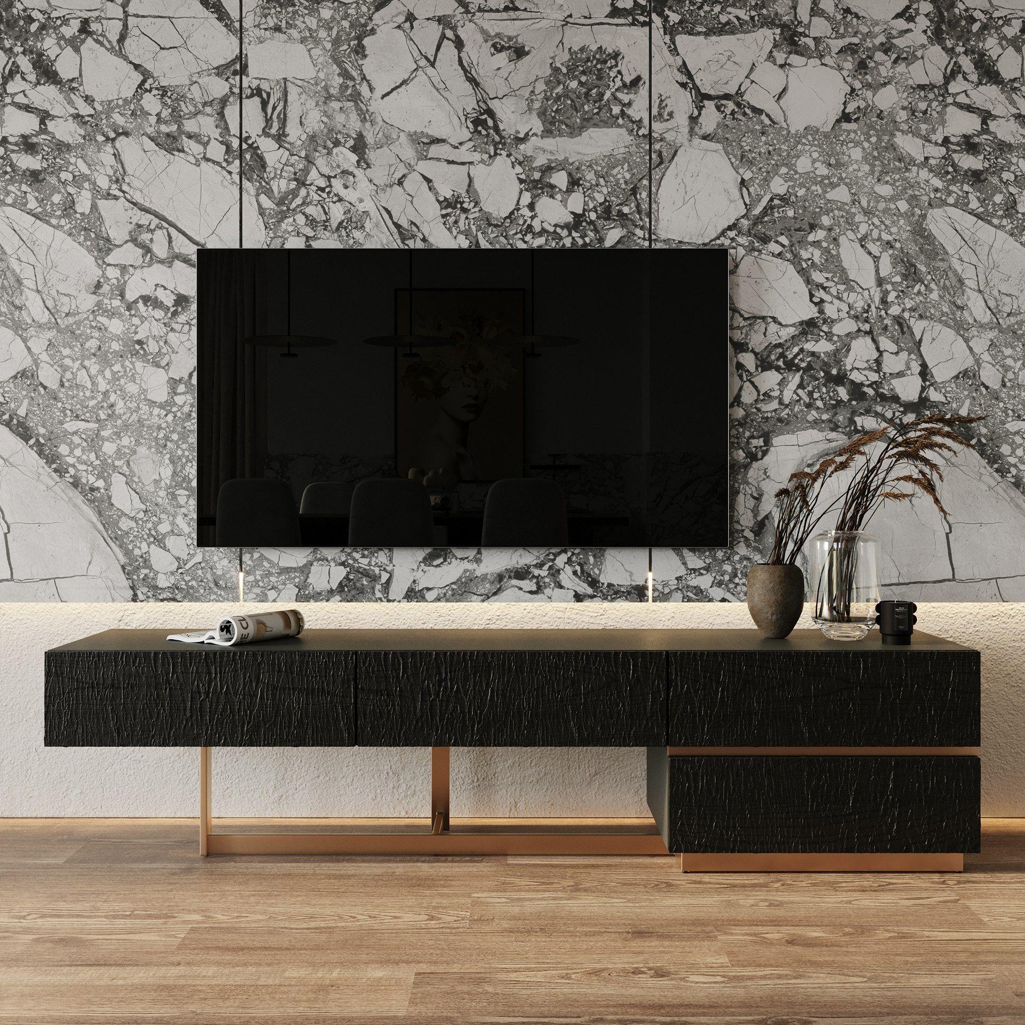 

    
VIG Furniture Modrest Tasha TV Stand VGVCTV2308 TV Stand Gold/Black VGVCTV2308
