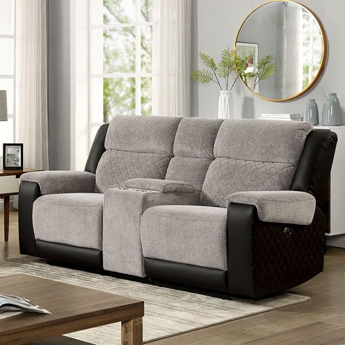 

    
Contemporary Black & Gray Power Loveseat Furniture of America CM6082-LV-PM Silverton
