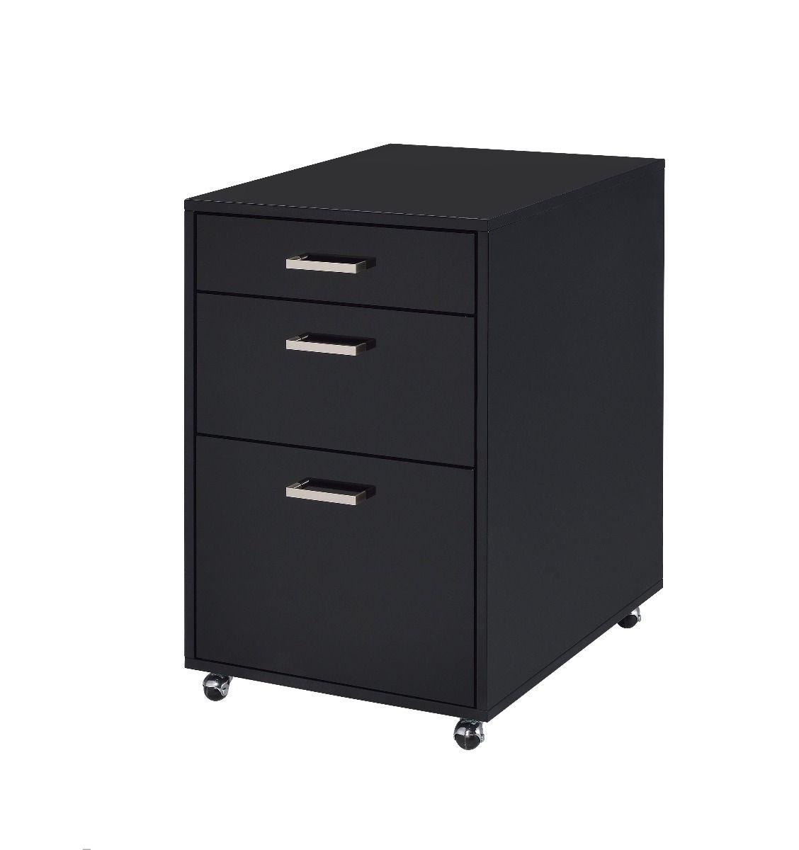 

    
Contemporary Black High Gloss & Chrome File Cabinet by Acme 92450 Coleen
