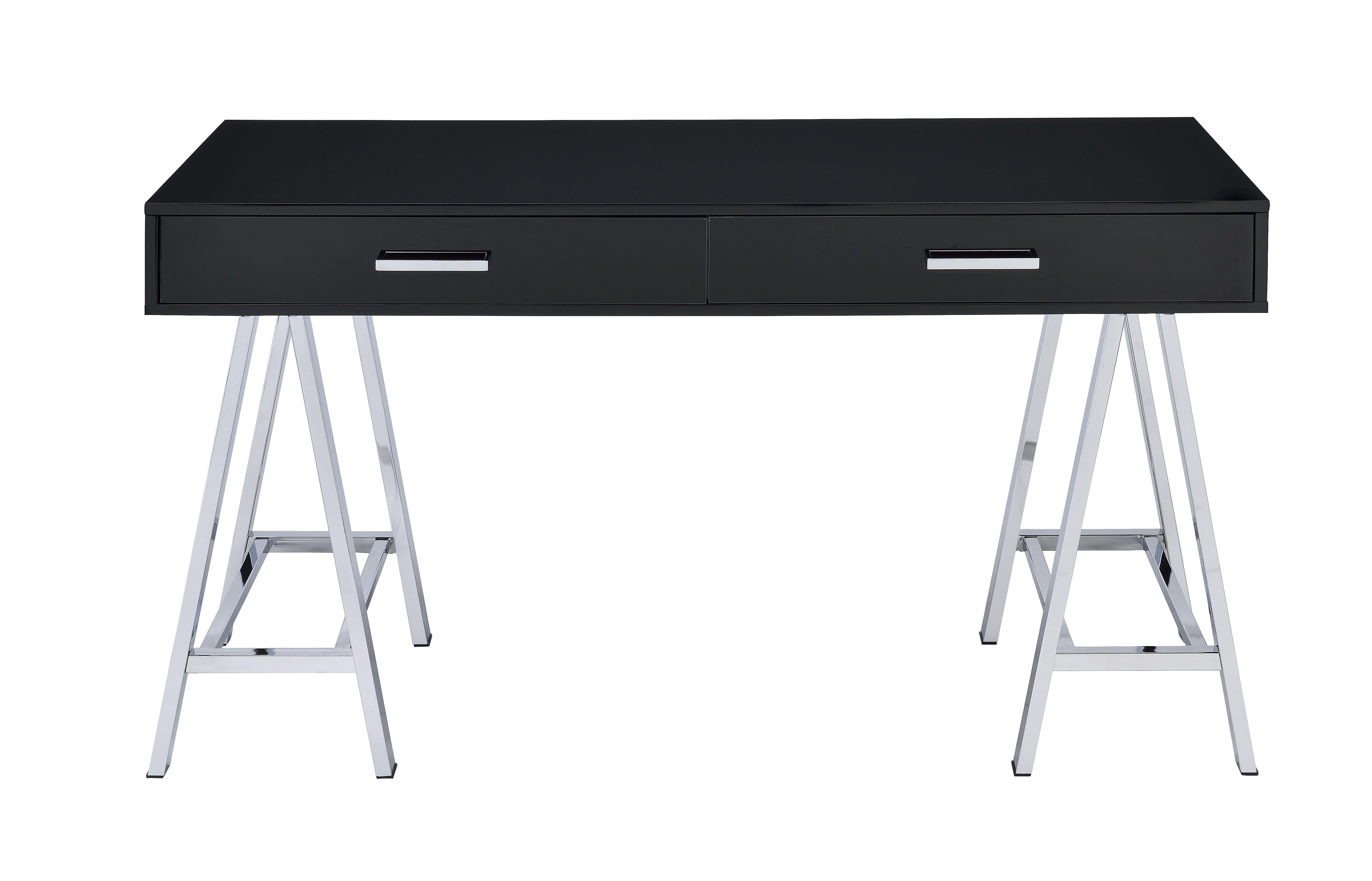 

    
Contemporary Black High Gloss & Chrome Writing WITH USB Desk by Acme 93045 Coleen
