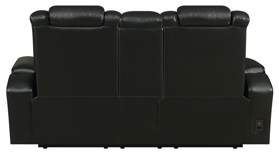 

    
Contemporary Black Leather Power Sofa Set 3pcs Coaster 609461PPI-S3 Bismark

