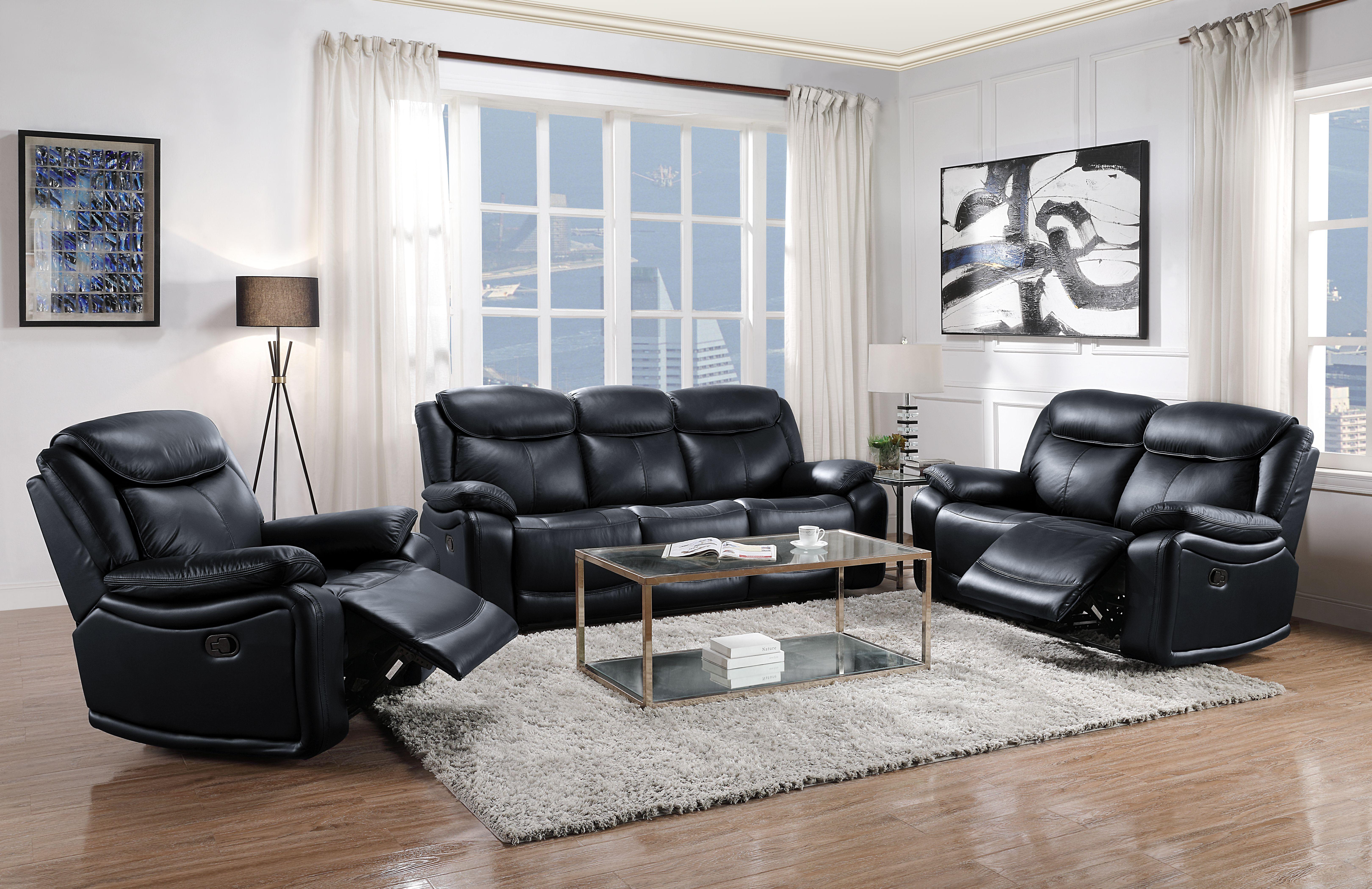 

    
LV00060 Contemporary Black Leather Sofa by Acme Ralorel LV00060
