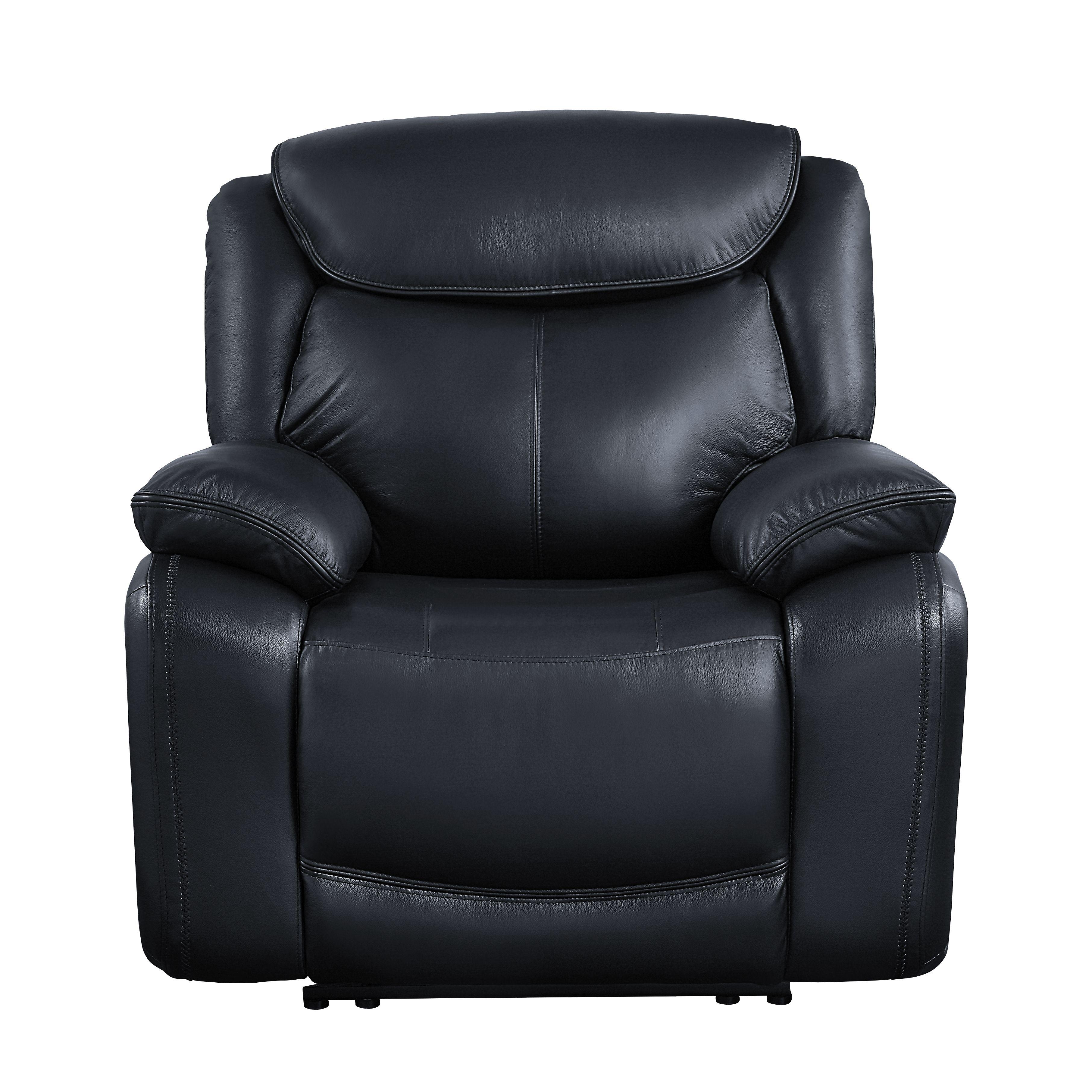 

    
 Shop  Contemporary Black Leather Sofa + Loveseat + Chair by Acme Ralorel LV00060-3pcs
