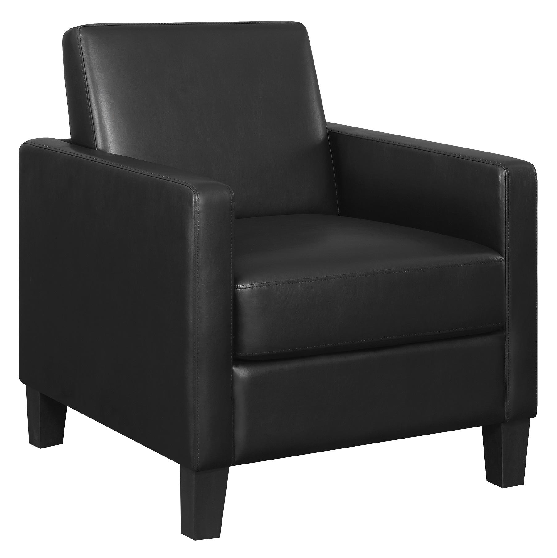 

    
Contemporary Black Leatherette Accent Chair Coaster 909478
