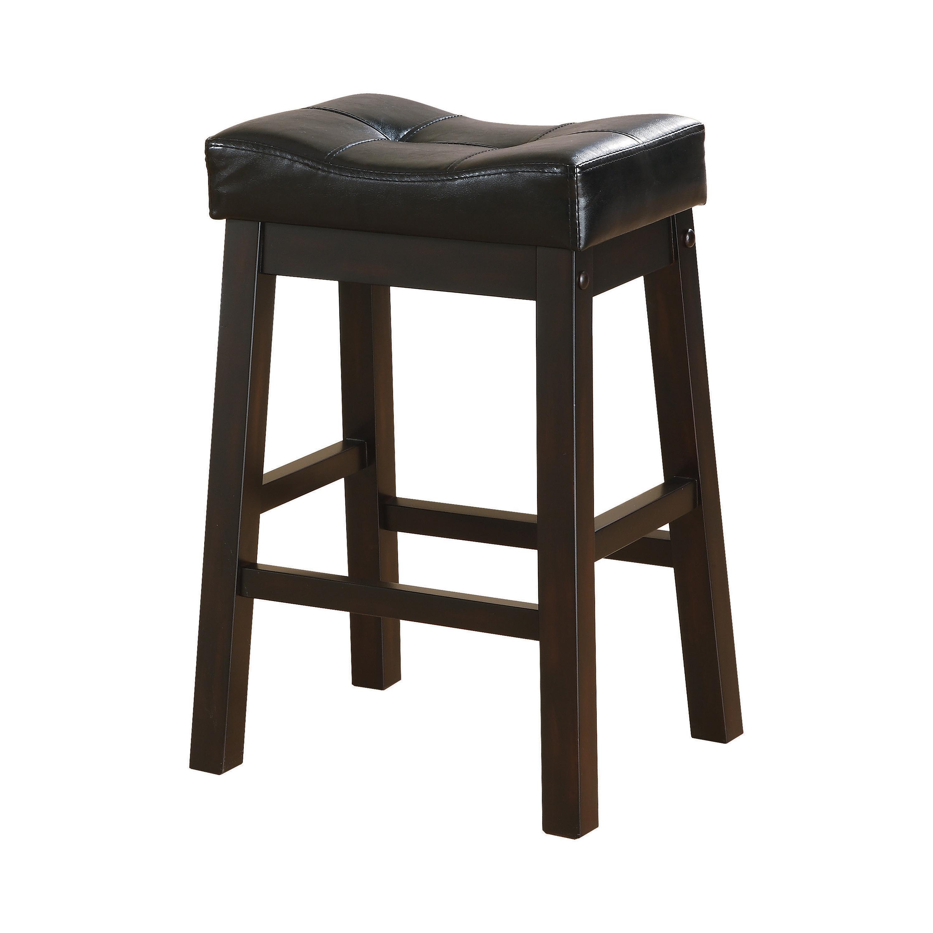 Contemporary Counter Height Stool Set 120519 120519 in Black Leatherette