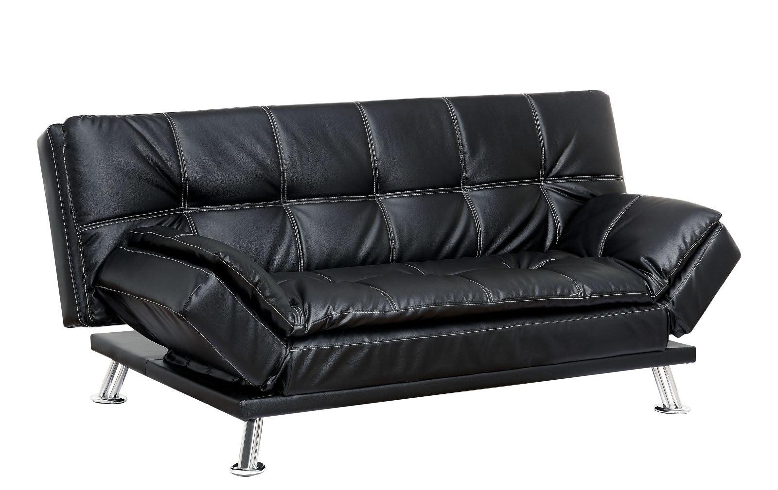 

                    
Furniture of America CM2677BK-2PC Hauser Futon Sofa and Chaise Black Leatherette Purchase 
