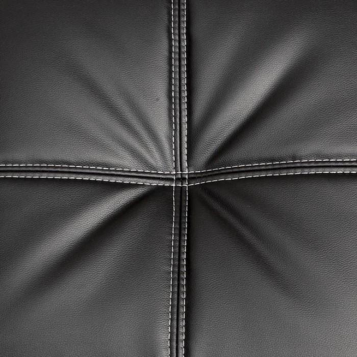 

    
 Shop  Contemporary Black Leatherette Futon Sofa and Chaise Furniture of America Hauser

