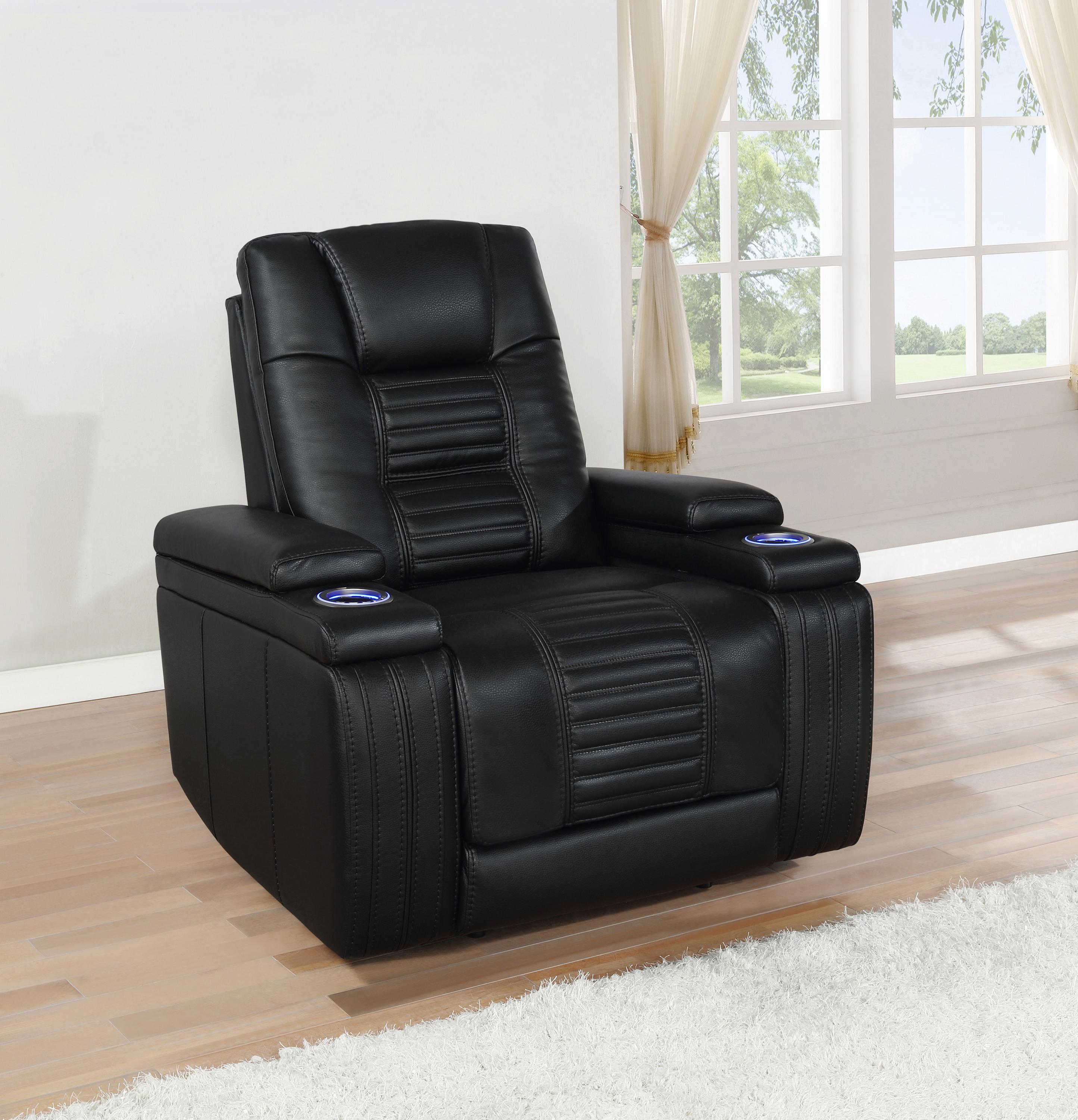 

    
651301PP-S3 Contemporary Black Leatherette Power Living Room Set 3pcs Coaster 651301PP-S3 Zane
