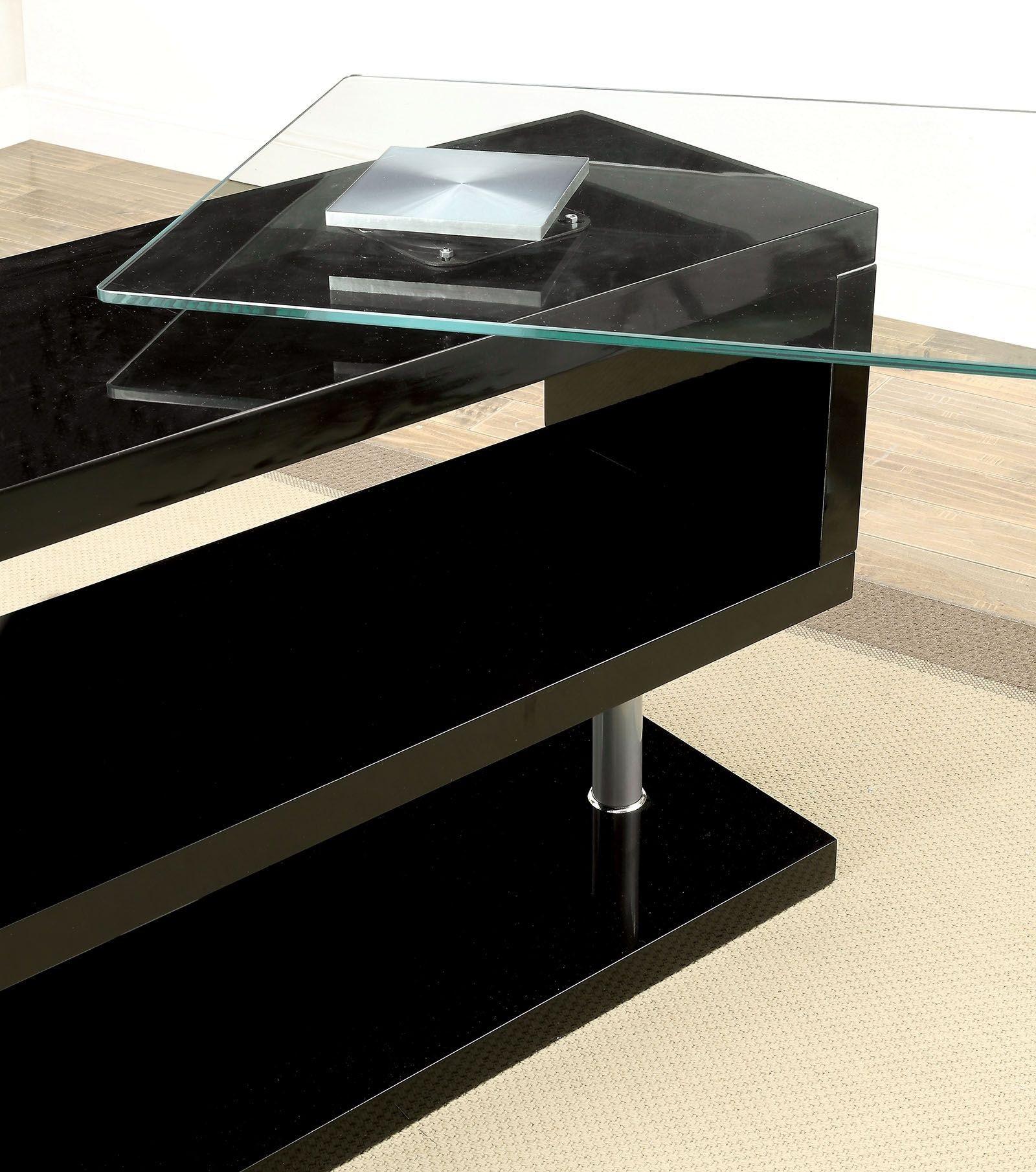 

    
Contemporary Black Metal Computer Desk Furniture of America CM-DK6131BK Bronwen
