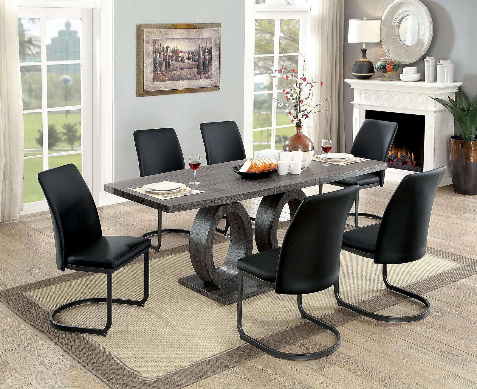 

                    
Furniture of America CM3918SC-2PK Saskia Dining Chair Set Gray Leatherette Purchase 
