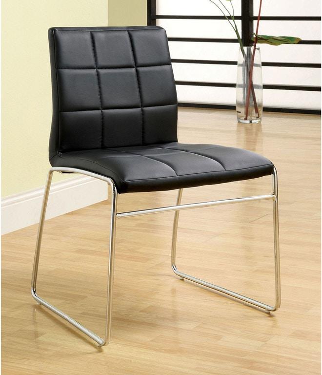 

    
Contemporary Black Metal Side Chairs Set 2pcs Furniture of America CM8320BK-SC-2PK Kona
