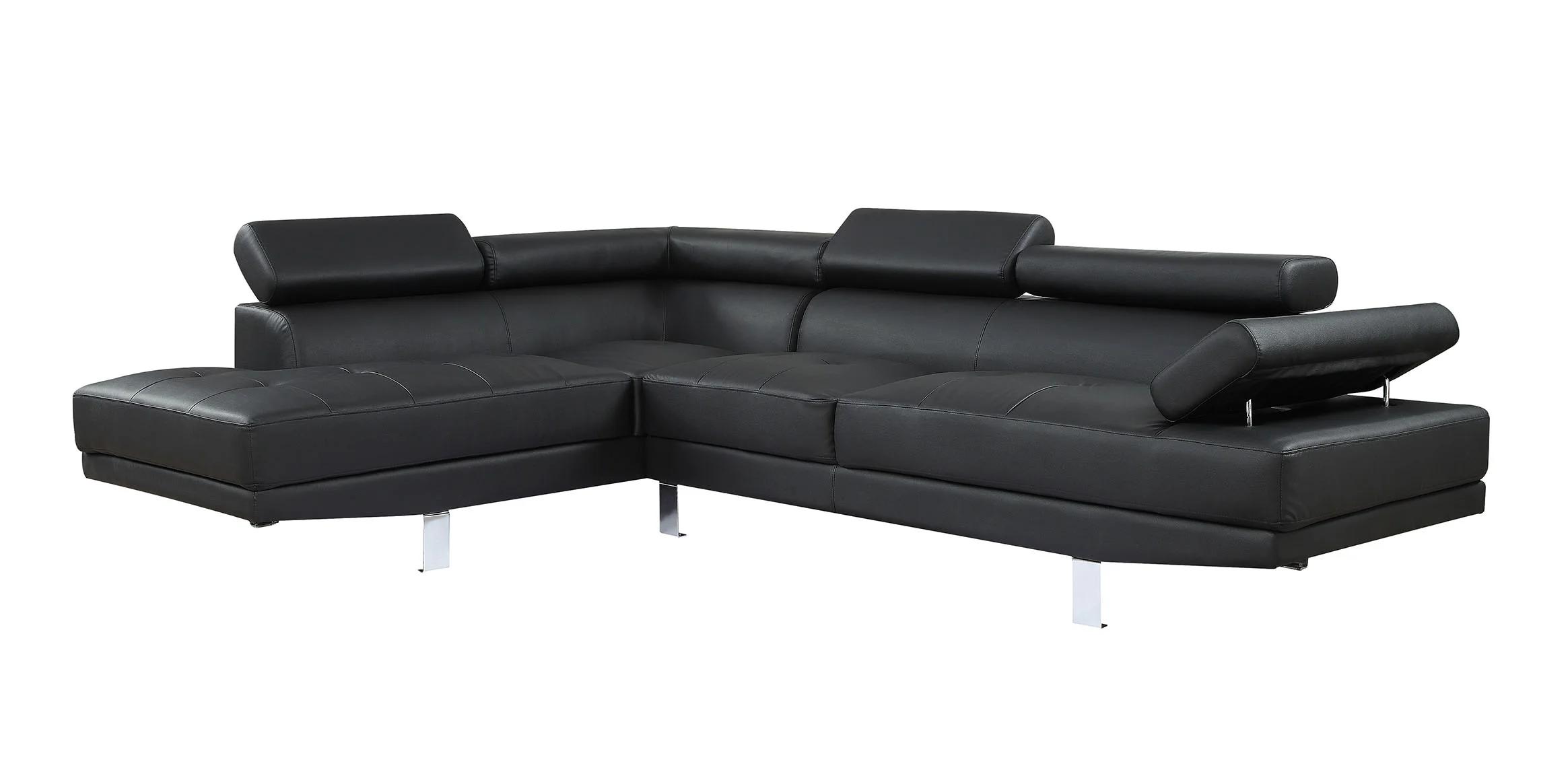 

    
Contemporary Black PU Sectional Sofa by Acme Connor 52650-3pcs
