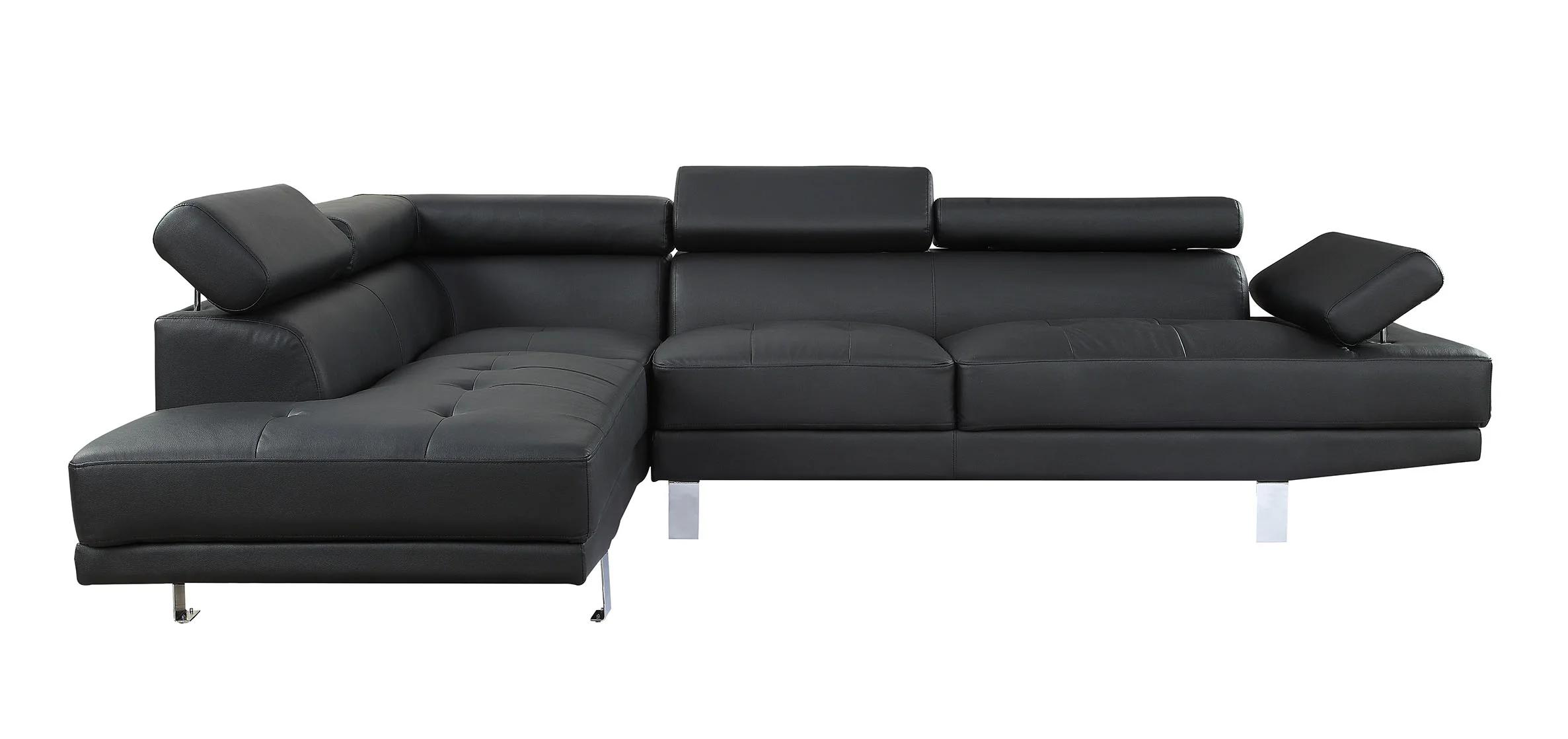 

    
Contemporary Black PU Sectional Sofa by Acme Connor 52650-3pcs
