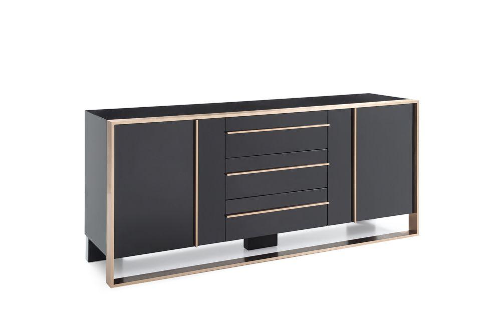 

    
Contemporary Black/Rosegold Stainless Steel Buffet VIG Furniture Nova Domus VGVCG-A002

