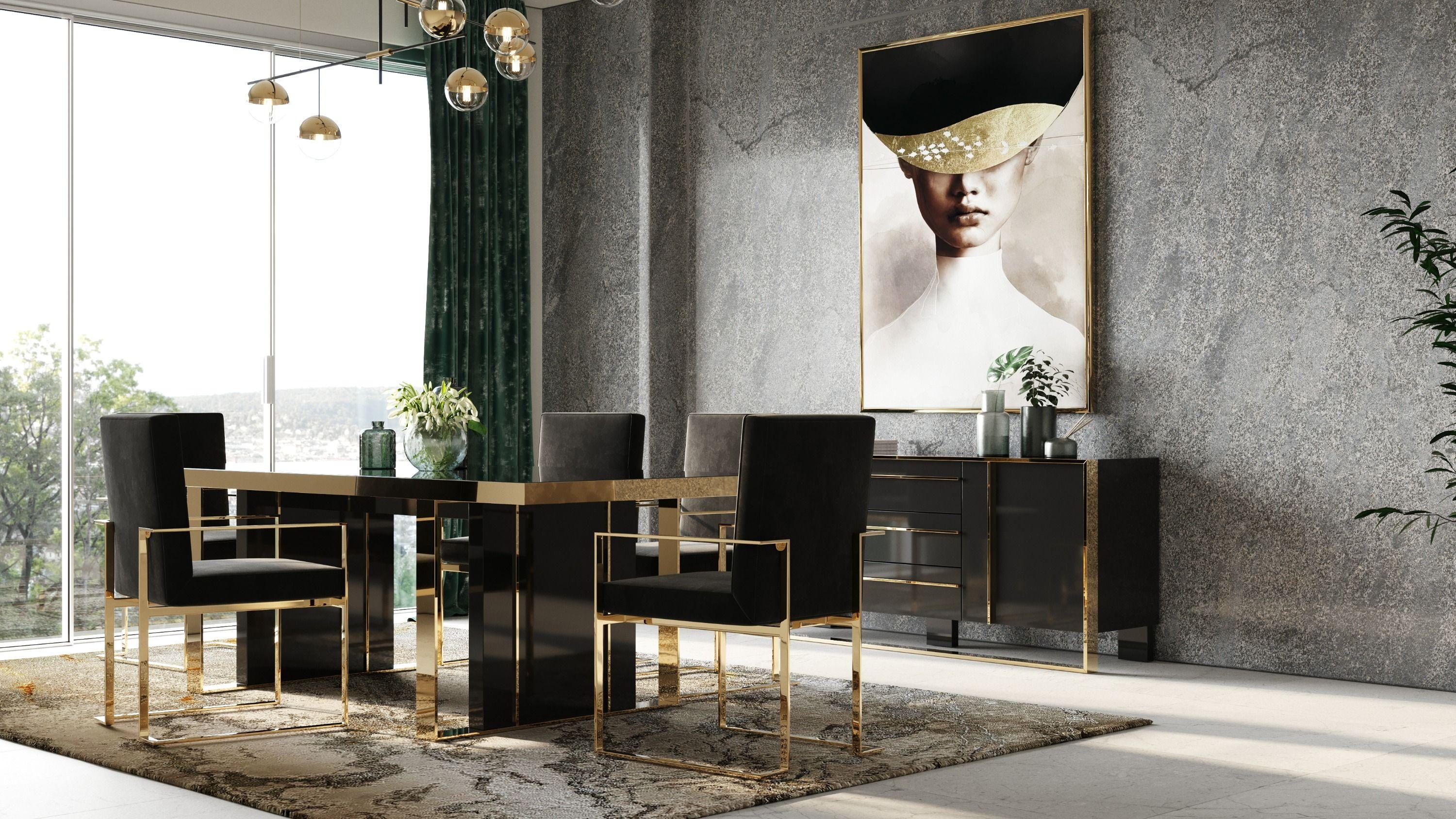 

                    
Buy Contemporary Black/Rosegold Stainless Steel Dining Table VIG Furniture Nova Domus VGVCT-A002
