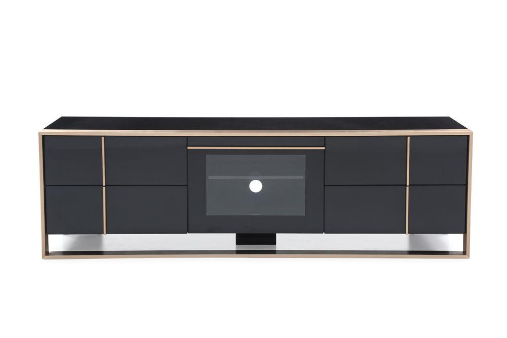 

    
Contemporary Black/Rosegold Stainless Steel TV Stand VIG Furniture Nova Domus VGVCTV-A002
