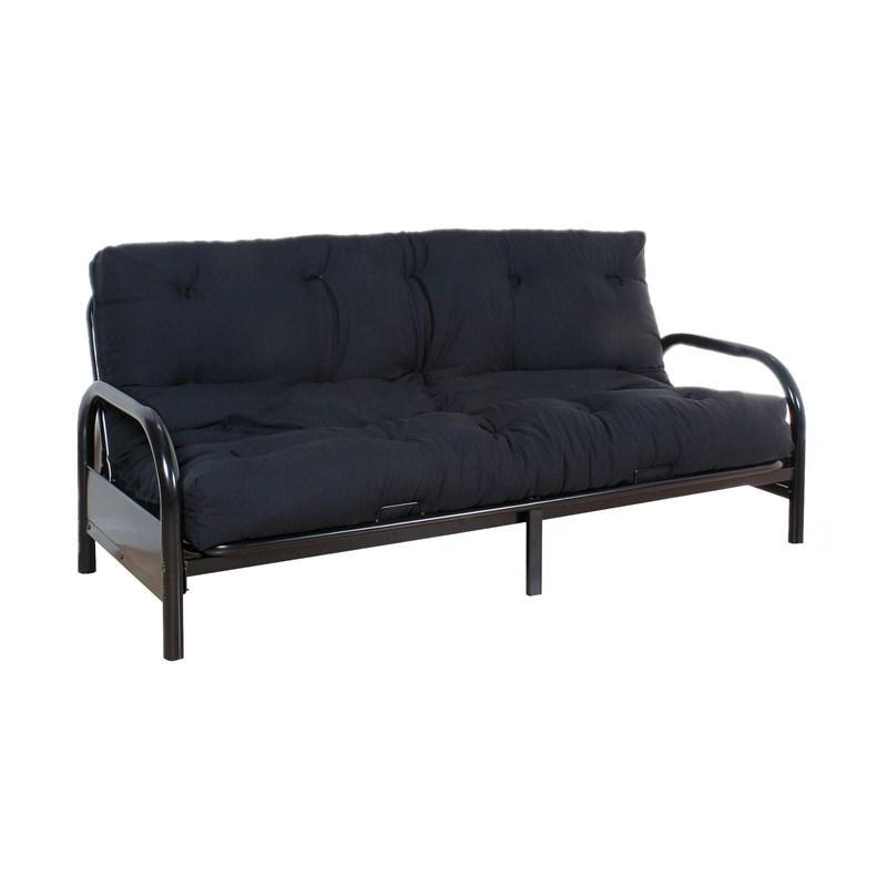 

    
Contemporary Black Futon Sofa + Black Mattress by Acme Alfonso 02172BK-2pcs

