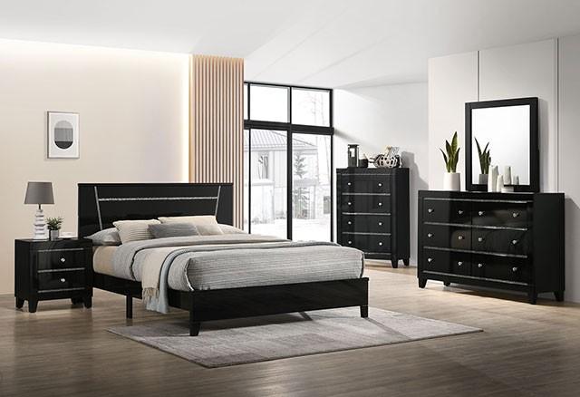 

                    
Furniture of America FOA7038BK-CK Magdeburg Panel Bed Black  Purchase 

