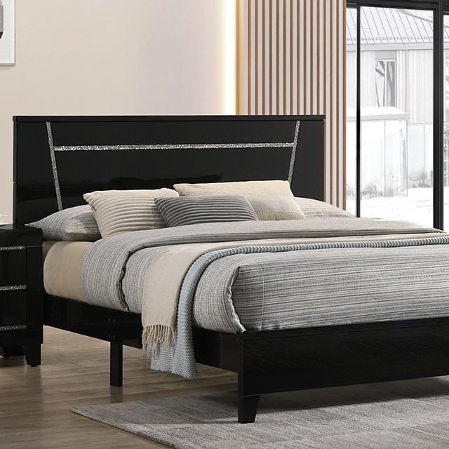 

    
Contemporary Black Solid Wood CAL Bedroom Set 6pcs Furniture of America FOA7038BK Magdeburg
