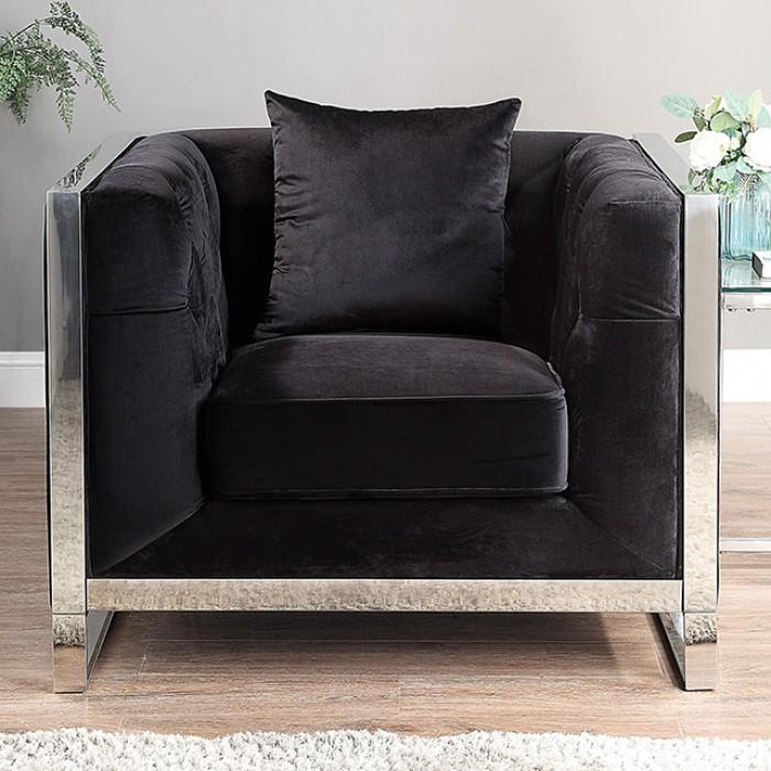 

    
Contemporary Black Solid Wood Chair Furniture of America Evadne CM6748BK-CH-C
