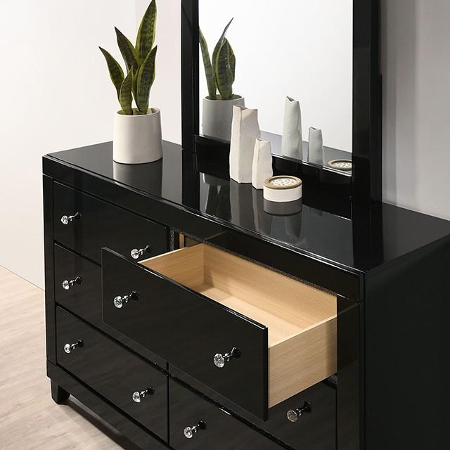 

    
Contemporary Black Solid Wood Dresser Furniture of America FOA7038BK-D Magdeburg
