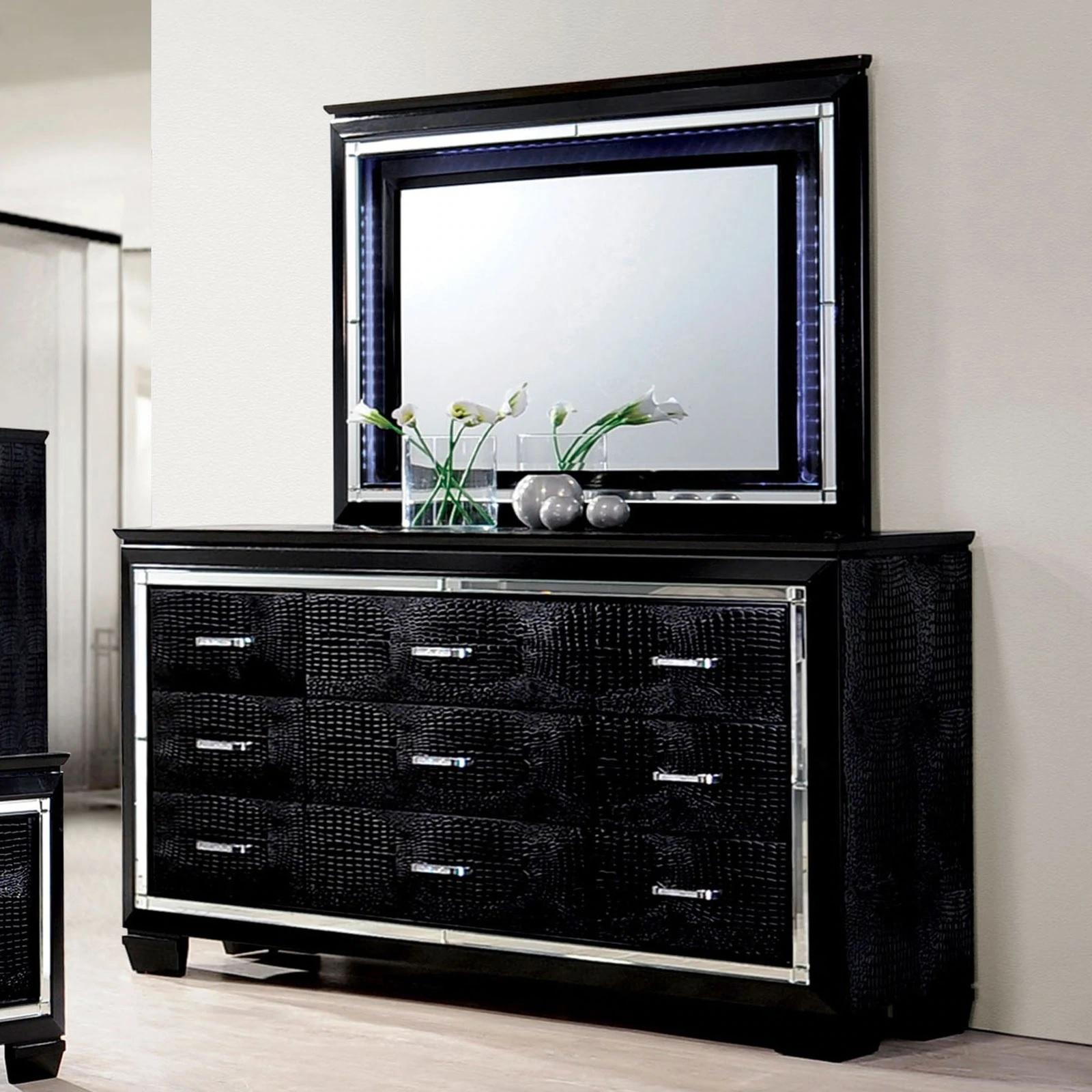 

    
Furniture of America CM7979BK-D*M-2PC Bellanova Dresser w/Mirror Black CM7979BK-D*M-2PC
