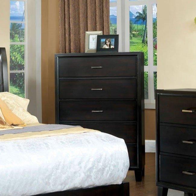 

    
CM7793BK-F-6PC Contemporary Black Solid Wood Full Bedroom Set 6pcs Furniture of America CM7793BK-F Wallen
