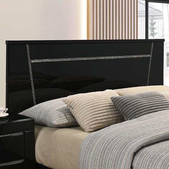 

    
Contemporary Black Solid Wood Queen Bed Furniture of America FOA7038BK Magdeburg
