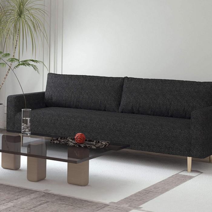 

    
Contemporary Black Solid Wood Sofa Furniture of America Elverum FM61000BK-SF-S

