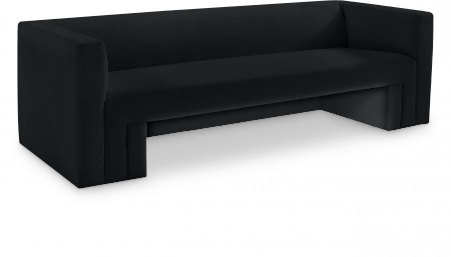 

    
Contemporary Black Solid Wood Sofa Meridian Furniture Henson 665Black-S
